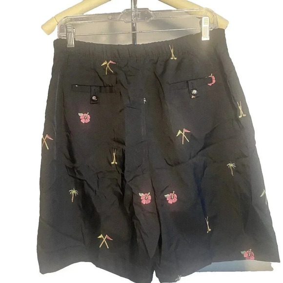Coral Bay Embroidered Golf Shorts Black Women's Size 10 - Picture 2 of 7